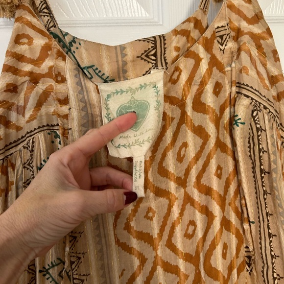 Boho perfection Z and L Europe free people anthro spell light fabric chic dress - Picture 2 of 5